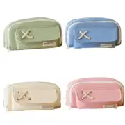 Canvas Pen Case Aesthetic Pencil Bag Makeup Bag Stationery Cosmetic Bag