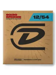 Dunlop Acoustic 80-20 Guitar Strings 12-54 Light Set Warm Tone