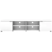 Verona TV Stand Entertainment Unit Storage Cabinet 200cm - High Gloss White