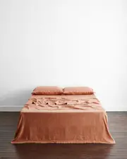 Hazelnut 100% French Flax Linen Flat Sheet