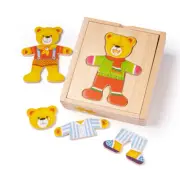 Bigjigs Toys Mr Bear Dress Up Puzzle with Storage Box