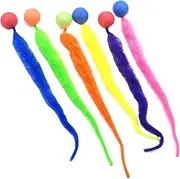 Bouncy Balls for Cats | Cat Tail Toy Interactive Cat Toy Ball,Innovative Novel Cat Chaser Toy Fuzzy Worm Bouncy Balls for Home Pet Shop