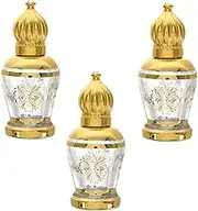 TOGEVAL 3pcs Refillable Glass Roller Bottles Elegant Travel Containers for Essential Oils Perfumes Liquid Makeup Leak Design for Go Fragrance