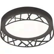 AFX BOF162600L30D2 Boon 16"W LED Flush Mount Drum Ceiling Fixture - Black