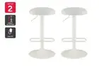 Set of 2 Matt Blatt Dotti Adjustable Bar Stools (White/Beach Sand), Benches,