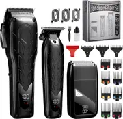 Lanumi Professional 3 in 1 Hair Clipper and Trimmer Set Men Electric Razor Shavers Beard Trimmer Rechargeable Barber Clippers Haircut Kit Gifts for Him,for Barbers