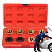 Metric Thread Repair Kit - Metric Thread Chaser Set Restorer Kit,Rethreading Portable Repair Tool Hex Tap Die Tapping Accessories for Automotive