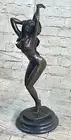 Handcrafted Bronze Sculpture SALE Art Deco Gilt Nude Girl Museum Quality Artwork