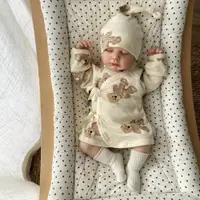 在飛比找ETMall東森購物網優惠-初生嬰兒春秋純棉系帶和尚服上衣