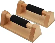 Ｓｉｍｈｏａ 2Pcs Wooden Push Up Portable Strength Training Handstand Pushup Stands