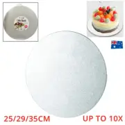 10/11/14" Cake Board Silver Foil Round Cupcake Cardboard Window Pastry Box Cards