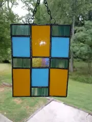 Stained Glass Suncatcher Panel Handmade