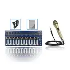 14-Channel Audio Mixer Console Stage Mixing Dynamic Wire Karaoke DJ Microphone
