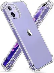 Thick Shockproof Silicone Phone Case for iPhone 14 13 12 11 Pro Max Mini X XS XR 8 7 6 Plus SE2 Lens Protection Case Back Cover,Transparent,for iPhone 13 Mini