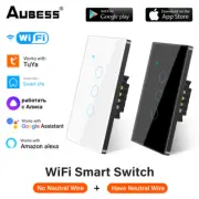 TUYA 1/2/3/4 Gang US WiFi Smart Light Switch Touch Smart Life APP Remote