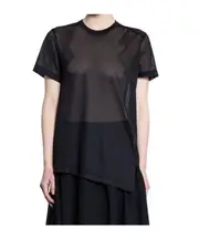 Asymmetric mesh T-shirt S,L,M Black
