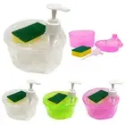 Soap Dispenser and Scrubber Holder Multifunctional Dishwashing Container Ne SFD