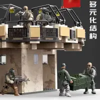 在飛比找蝦皮購物優惠-軍事 基地 場景 軍事積木 益智積木 沙漠反恐據點防守兼容樂