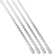Cabilock 4pcs Stainless Steel Bread Slicer Blades for Toast Machine, Serrated Wave, Toast Cutter Replacement, 10.82 Inch, Silver, for Homemade Bread and Cake Cutting