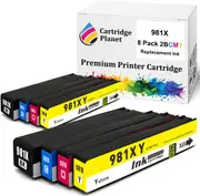 8 Pack (2BK,2C,2M,2Y) Compatible Ink for HP 981X for HP PageWide Managed P55250 P55250dw P57750 P57750dw PageWide Pro 552 552dw 577 577dw 577z