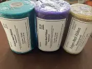 Lot Of 4 Polypro Weatherproof Mesh Ribbon 45 Yards Total. 5.5”