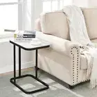 Coffee Table Side Table Laptop Desk Metal Bedside Sofa Table Marble Pattern