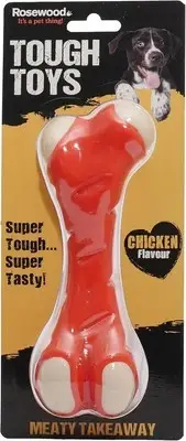 Tough Toys Meaty Chicken Takeaway Bone Dog Toy, Large