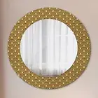 Printed Frame Wall Mirror with Glass Frame Ready to Hang Deco Vintage