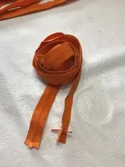 108 inch (9ft.) ORANGE Separating TALON Zipper with a Double pull New!