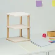 Desktop Corner Stand Modern 3 Tier Corner Shelf for Home Bedroom Living Room