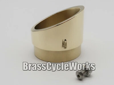 SOLID BRASS EXHAUST TIP FOR 3" (3.00") PIPE SLASH CUT STYLE POLISHED FINISH