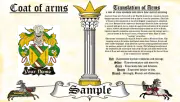 Laeso-Lessowsky COAT OF ARMS HERALDRY BLAZONRY PRINT
