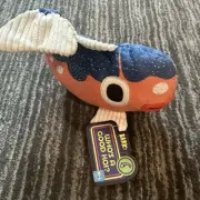 Bark Box Koi Fish Plush Dog Toy M Squeaky Crinkle Whip N Flip Fetch Gift New