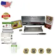 Compact Jerky Maker with Professional Knife & 8oz Seasoning Pack - Silver Finish