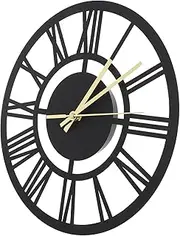 Generic Minimalist Decor Wall Clock Iron Art Battery-Powered Chiming Clock for Home