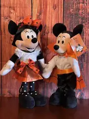 Disney Mickey and Minnie Mouse Halloween Greeters Vampire And Witch