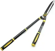 24 Inch Telescopic Garden Shears, Fence Shears, Long Handled Garden Shears with Straight Steel Blades, Adjustable Blade Pressure for Home, Yard and Landscaping