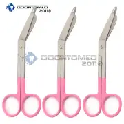 3 Lister Bandage Nurse Scissors 5.5'' - Color Handles(Pink)