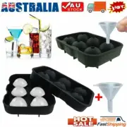 DIY Large Ice Cube Tray Ball Maker Big Silicone MoRO Sphere Whiskey Round MouFZ