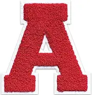 [SOYCEV] 6.5" Varsity Letter Patches Large Iron on Letters Chenille Letterman Jacket Patches for Clothing/Jacket/Varsity/Bag (Red, A)