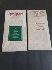 2-LONGABERGER 1991 KRISS KRINGLE & FATHER CHRISTMAS & COOKIE MOLDS ORIGINAL BOX