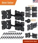 Durable 90 Degree Adjustable Self-Closing Gate Hinges for Wood & PVC Fences