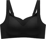 [Generic] Women's Comfortable Sexy and Traceless Chest Gathered Without Soft Support Collar Closure Anti Drop Bra Bra Women