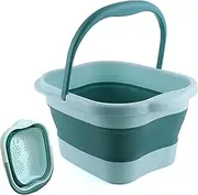 Leemeimei Foot Bath 15L(4 GL) Collapsible Foot Soak Tub with Handle, Foot Spa Bath Massager Foot Soaking for Dry Cracked Feet, Plastic Foot Bucket