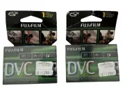 x2 Fuji Fujifilm DVC60 60 Minute DVC Mini DV Digital New old Stock Sealed