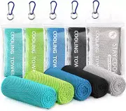 Cooling Towels - 5 Pack Gym Towels, Gym Towels for Working Out, Yoga Towel, Quic