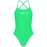 Amanzi Peppermint Tie Back Girls One Piece Swimwear, Girls Swimwear