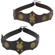 Warrior Queen Leather Headband Medieval Cosplay Crown - Adjustable LARP Circlet