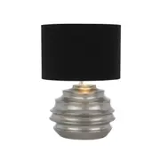 Ada Silver Spiral Ceramic Table Lamp