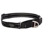 Rogz Control Non-Slip Dog Safety Collar Web Black Large